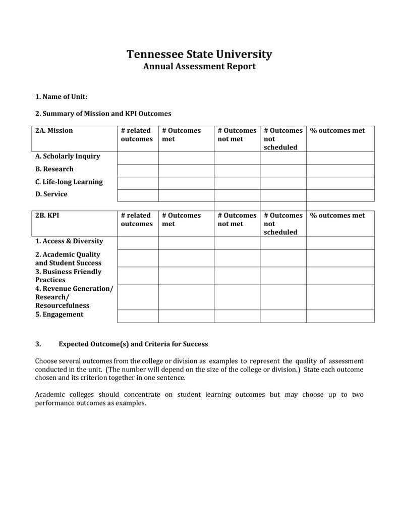 University Assessment And Improvement Report Writing Template With Regard To Data Quality Assessment Report Template