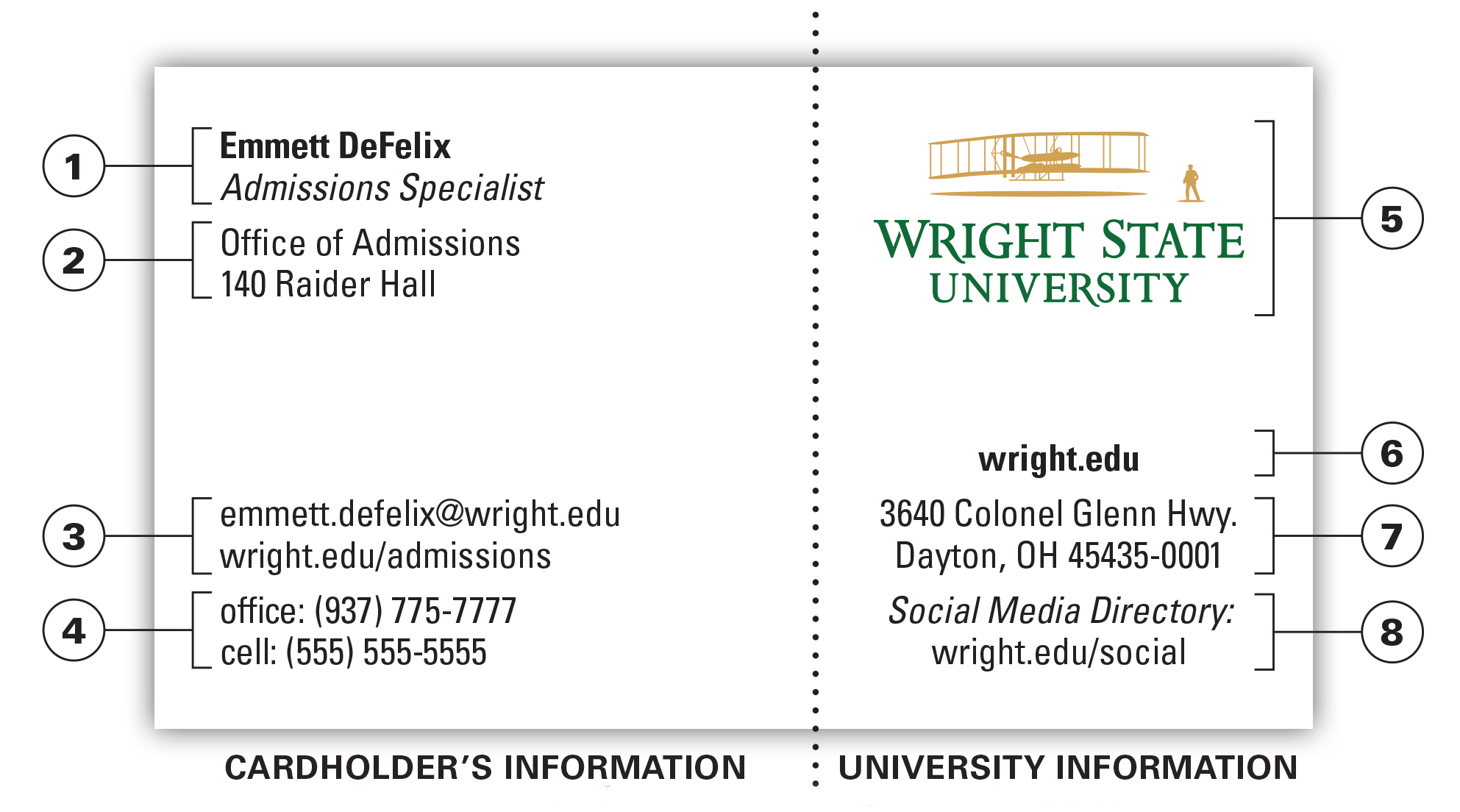 University Business Card | The Wright State University Brand Regarding Graduate Student Business Cards Template