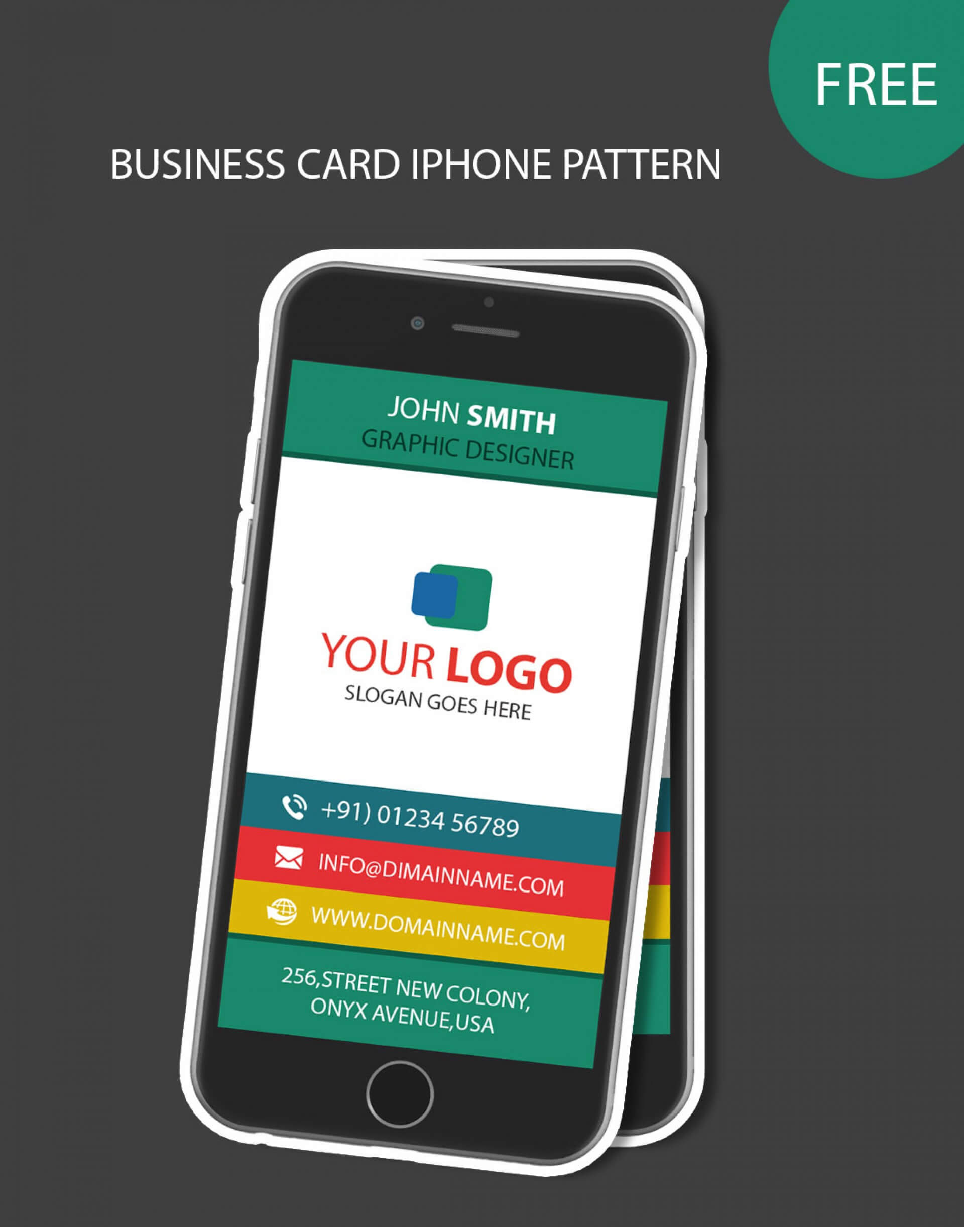 Unusual Iphone Business Card Template Ideas Psd Free In Iphone Business Card Template
