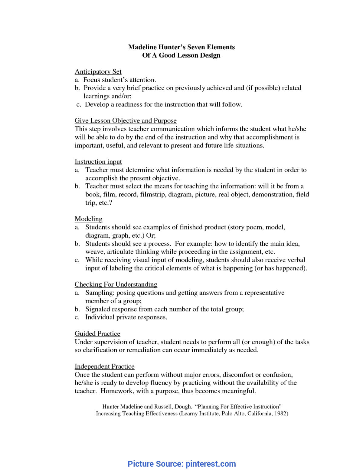 Unusual Madeline Hunter Lesson Plan Word Madeline Hunter Pertaining To Madeline Hunter Lesson Plan Template Word