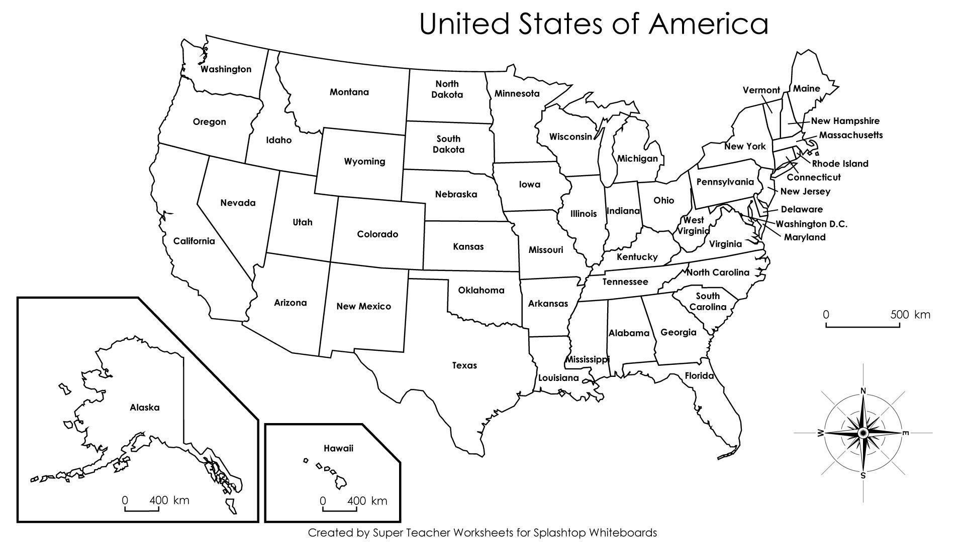 Us Map With States Labeled Printable New United States Map With Blank Template Of The United States