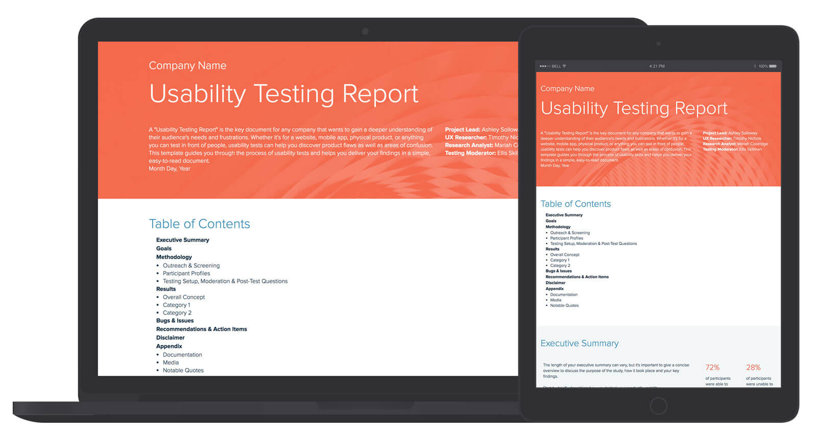 Usability Testing Report Template And Examples | Xtensio In Usability Test Report Template