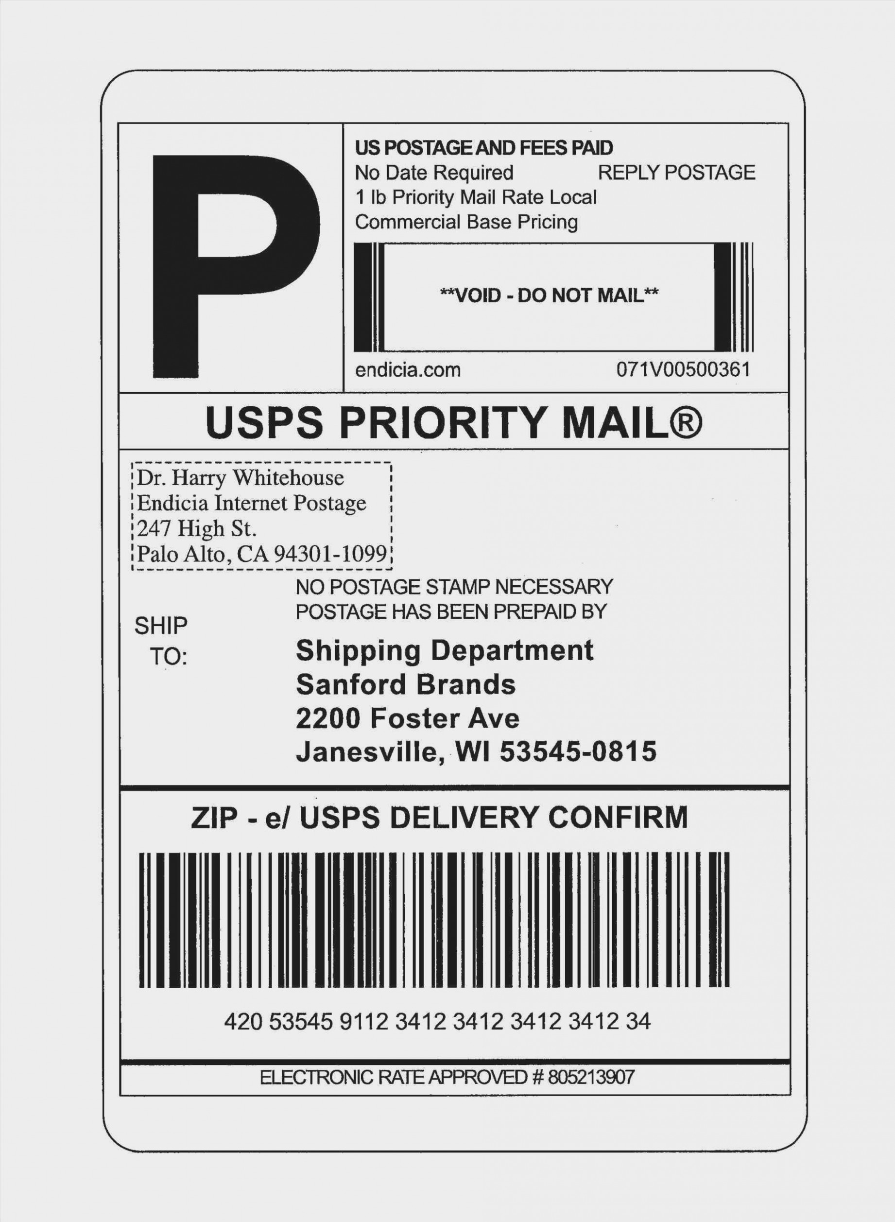 Usps Label 228 Word Template – Pensandpieces Within Fedex Label Template Word