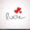 Valentine Card Template Handwritten Word Love Stock Vector Pertaining To Valentine Card Template Word
