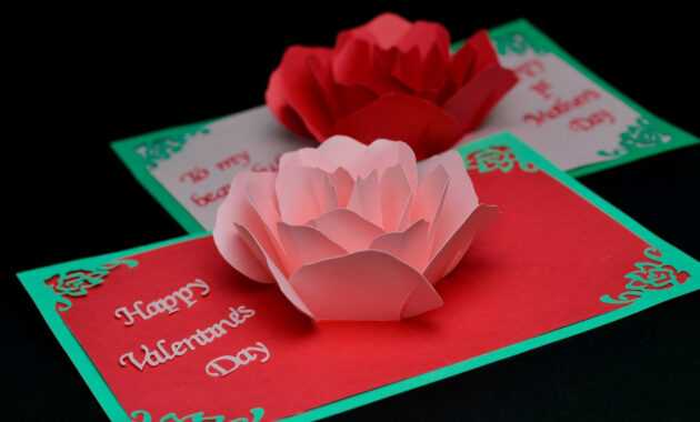 Valentine's Day Card: Rose Pop-Up Card Revisited | Pop Up with regard to Diy Pop Up Cards Templates