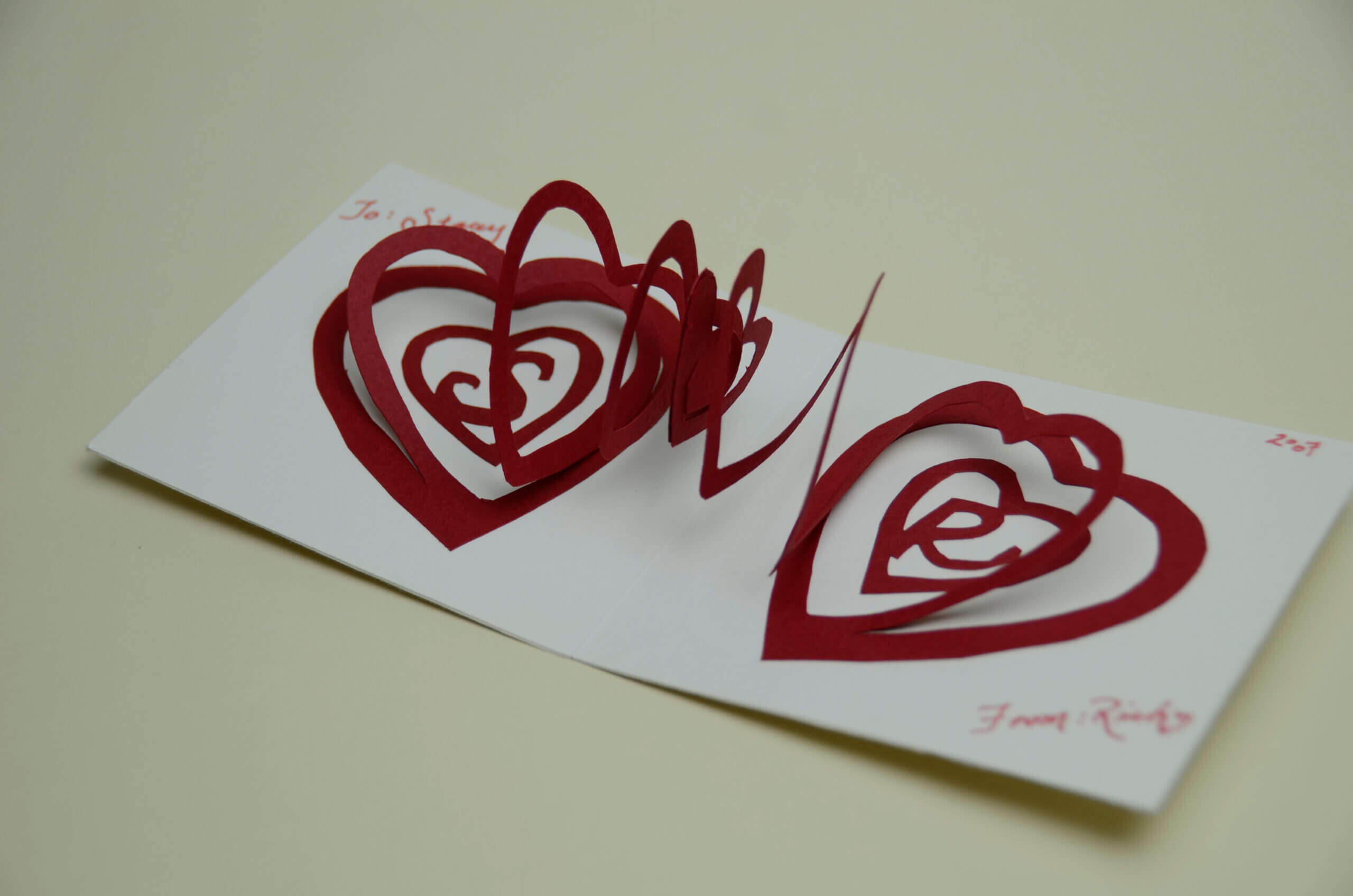 Valentine's Day Pop Up Card: Spiral Heart Tutorial Pertaining To Pop Out Heart Card Template