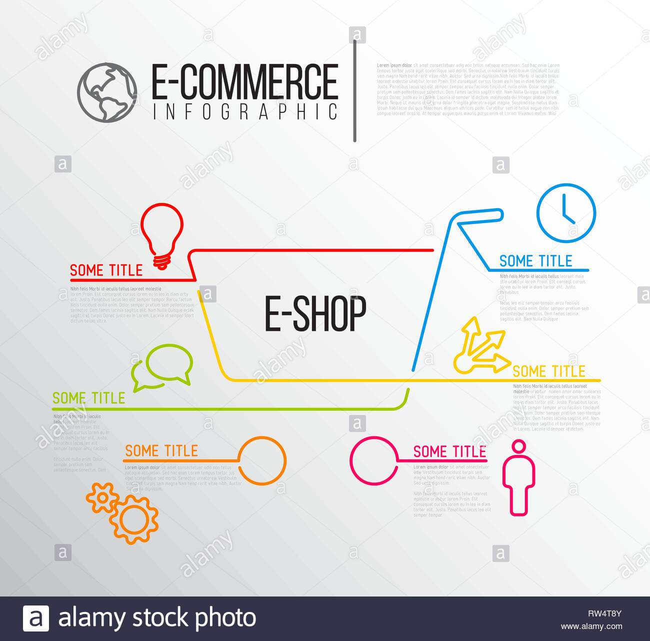 Vector E Commerce E Shop Infographic Report Template Made With Shop Report Template