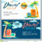 Vector Gift Travel Voucher Template. Tropical Island Throughout Free Travel Gift Certificate Template