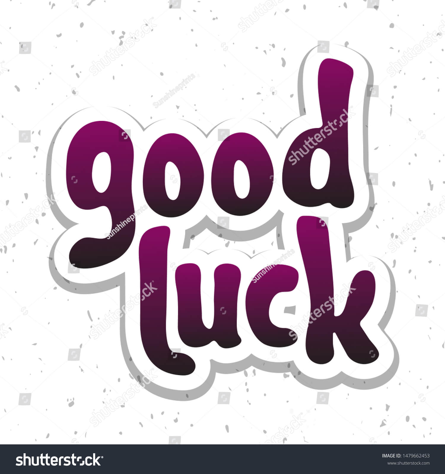 Vector Illustration Good Luck Lettering Quote Stock Vector Throughout Good Luck Banner Template