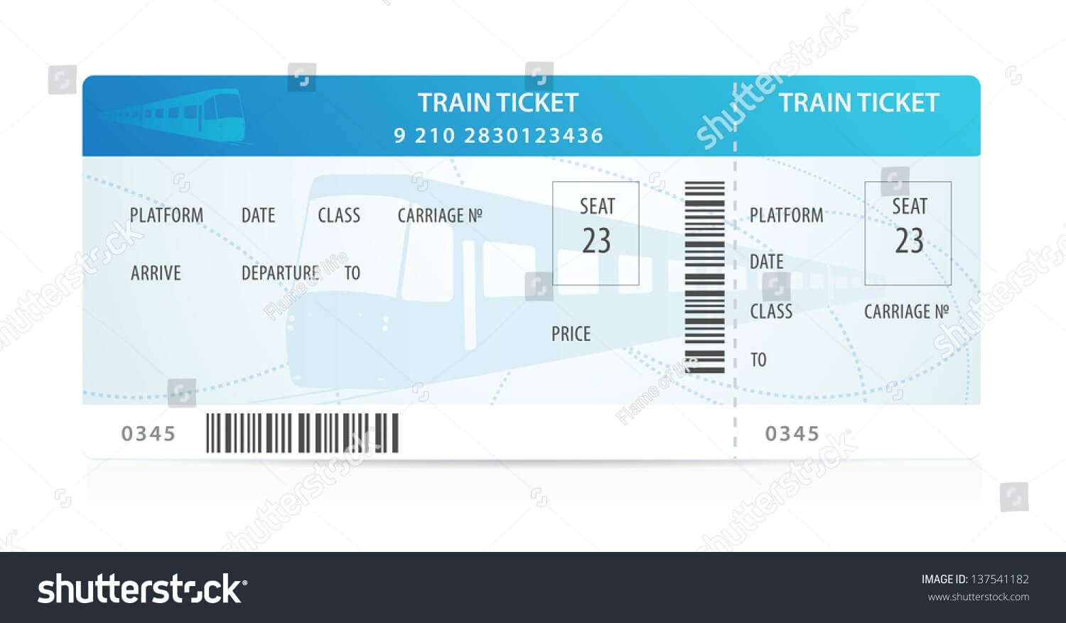 Vector Train Ticket Traveler Check Template Stock Vector For Blank Train Ticket Template