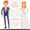 Vector Wedding Banner Template. Decorative Flyer With Bride Inside Bride To Be Banner Template