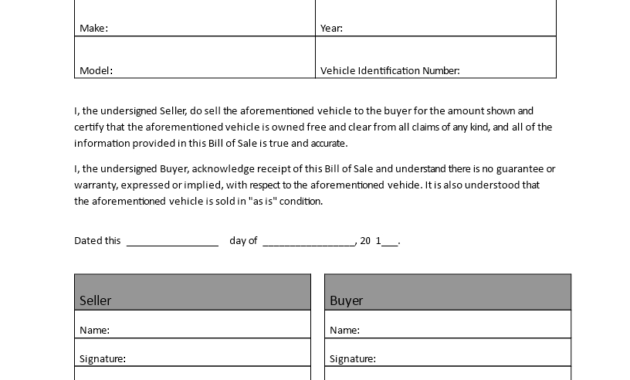 Vehicle Bill Of Sale - Vehicle_Bill_Of_Sale.doc. Easy To within Car Bill Of Sale Word Template
