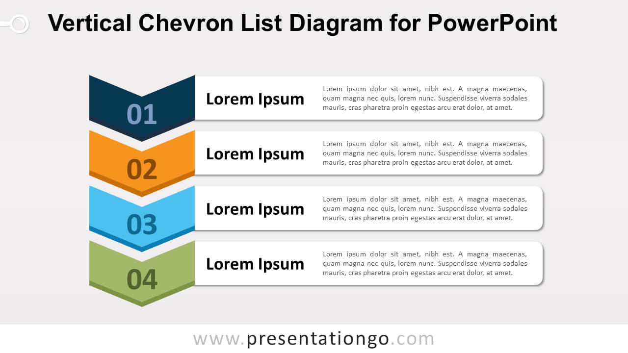 Vertical Chevron List For Powerpoint – Presentationgo Pertaining To Powerpoint Chevron Template