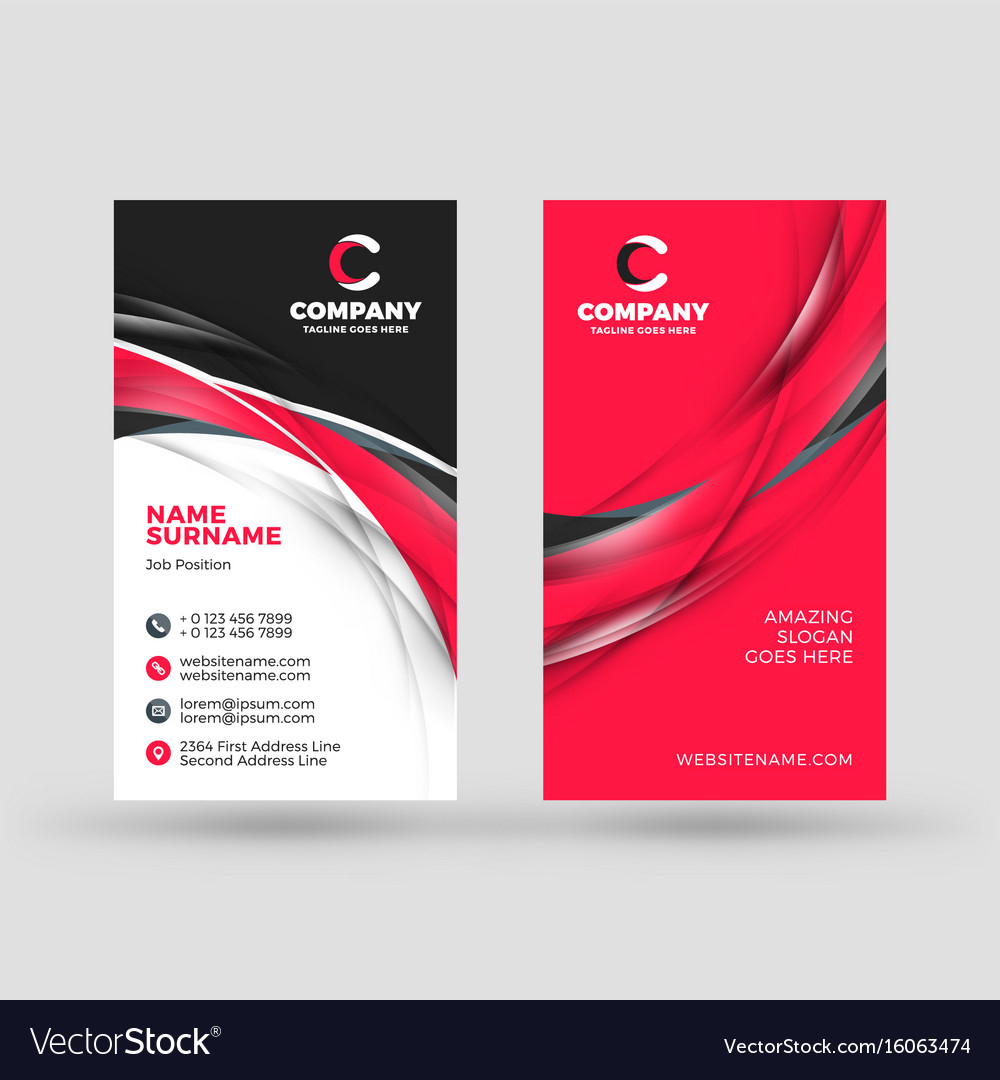 Vertical Double Sided Business Card Template With Regard To Double Sided Business Card Template Illustrator
