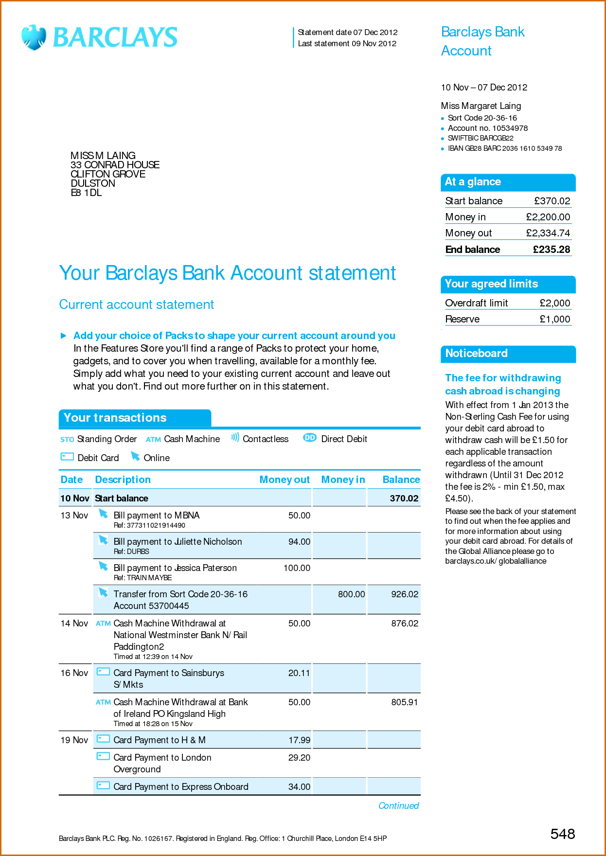 Viewing Gallery For – Bank Account Statement In 2020 For Blank Bank Statement Template Download