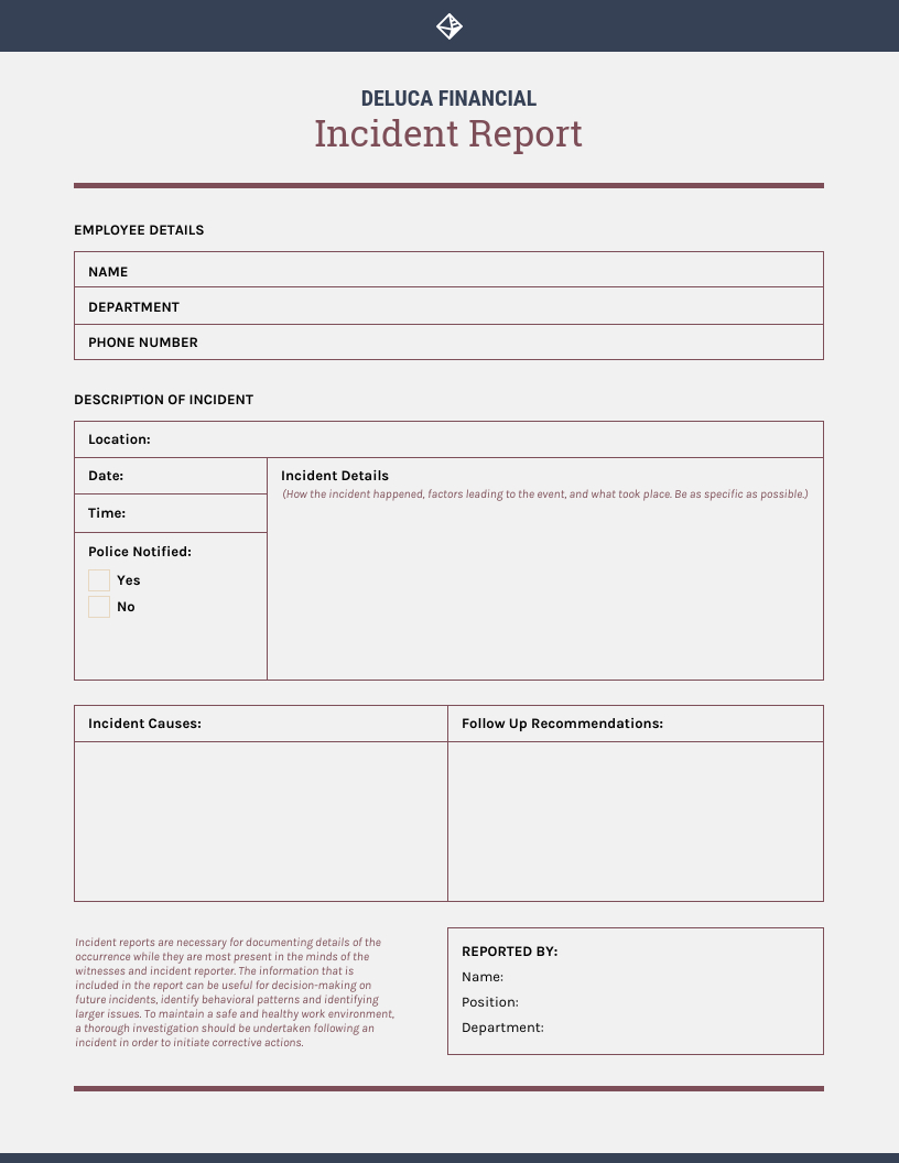 Vintage Incident Report Template Regarding What Is A Report Template