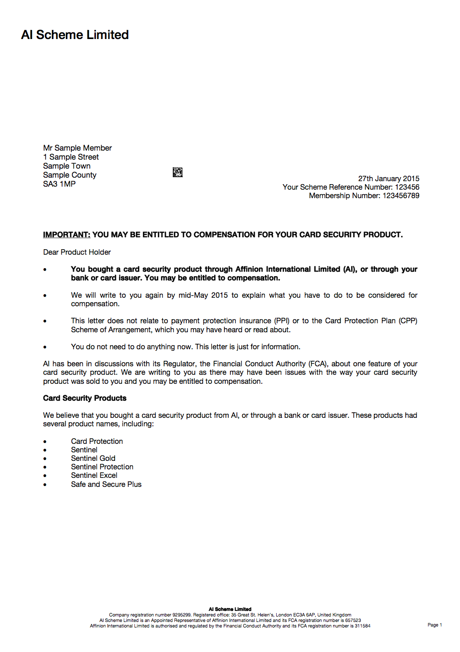 Warning: Don't Throw Sentinel Redress Letters Away Regarding Ppi Claim Letter Template For Credit Card