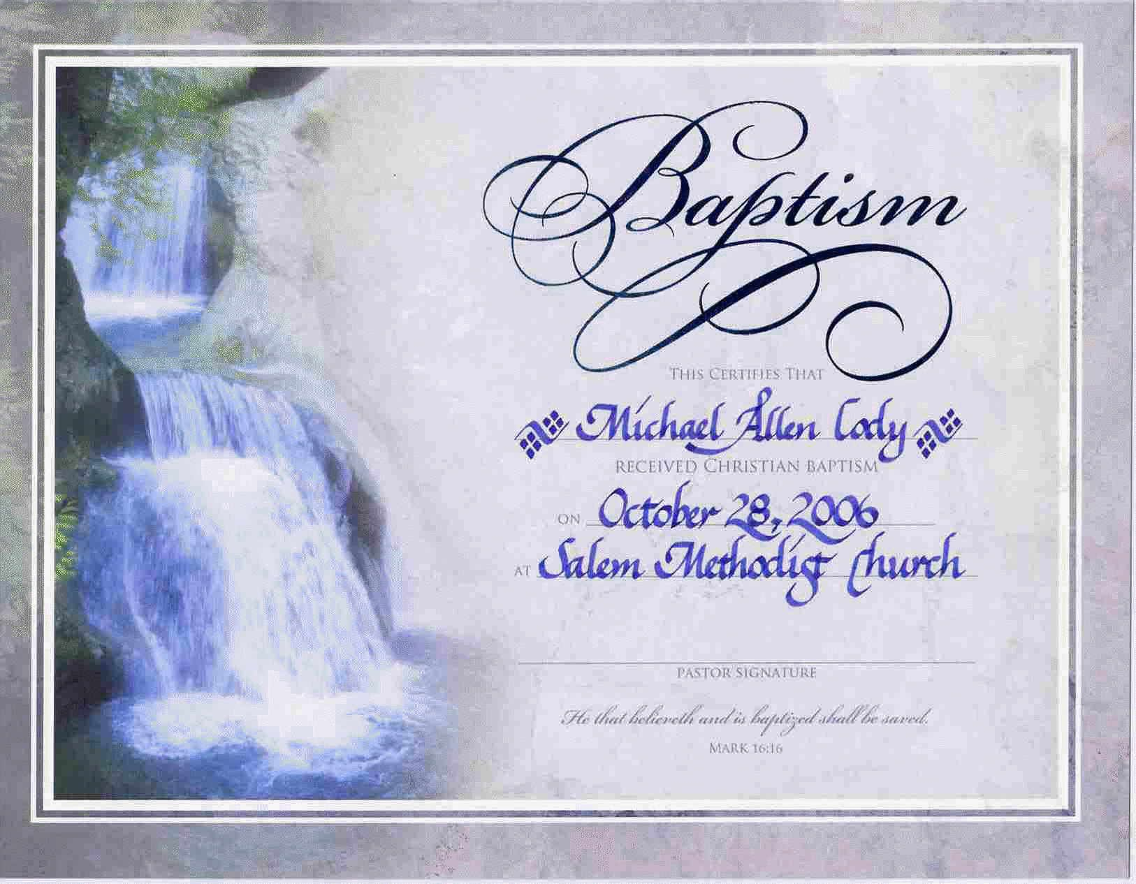 Water Baptism Certificate Templateencephaloscom Intended For Baptism Certificate Template Download