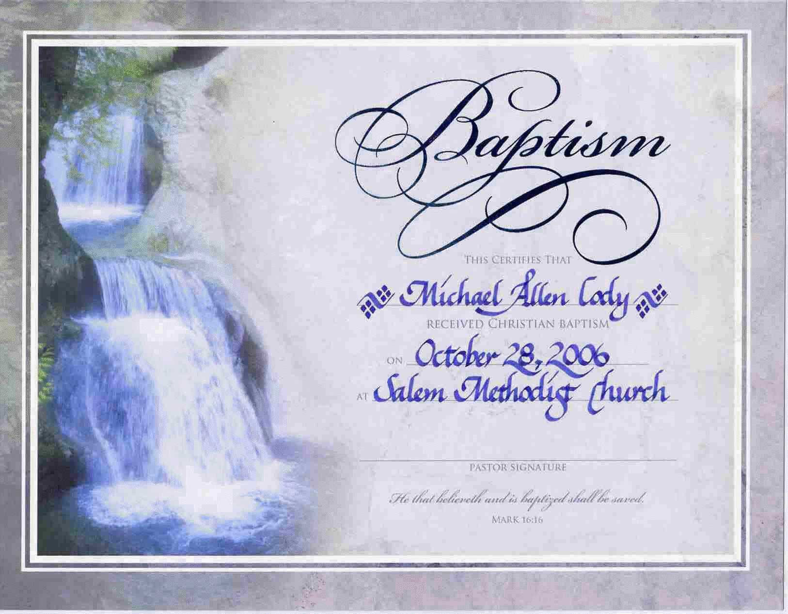 Water Baptism Certificate Templateencephaloscom Within Christian Baptism Certificate Template