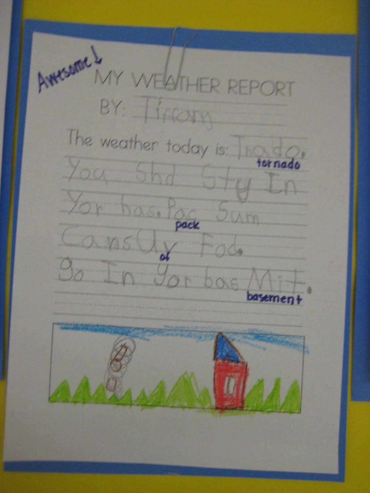 Weather | Kindergarten Writing, Kindergarten Science In Kids Weather Report Template