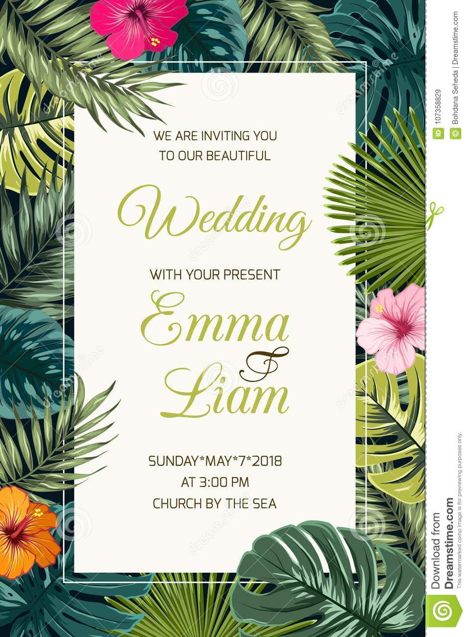 Wedding Event Invitation Card Template. Stock Vector Within Event Invitation Card Template