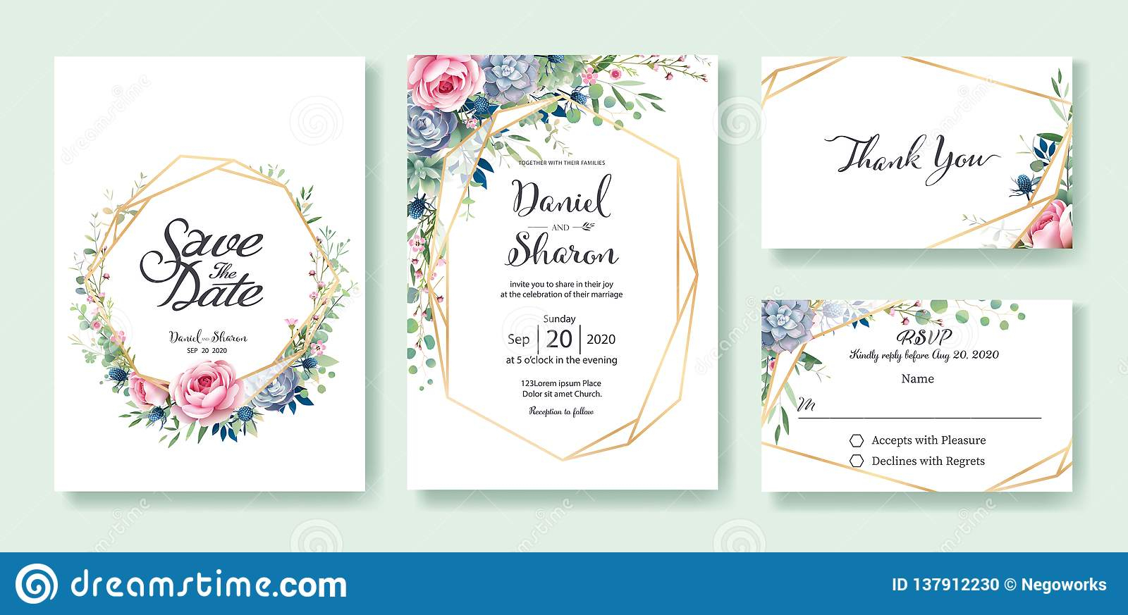 Wedding Invitation, Save The Date, Thank You, Rsvp Card Intended For Template For Rsvp Cards For Wedding