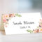 Wedding Place Card Template Fully Editable Diy Peony Flowers In Table Name Card Template