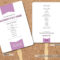 Wedding Program Template – Plum Banner Fan  Diy Editable With Regard To Banner Template Word 2010