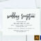 Wedding Reception Invitation Card Pdf Editable Template With Wedding Hotel Information Card Template