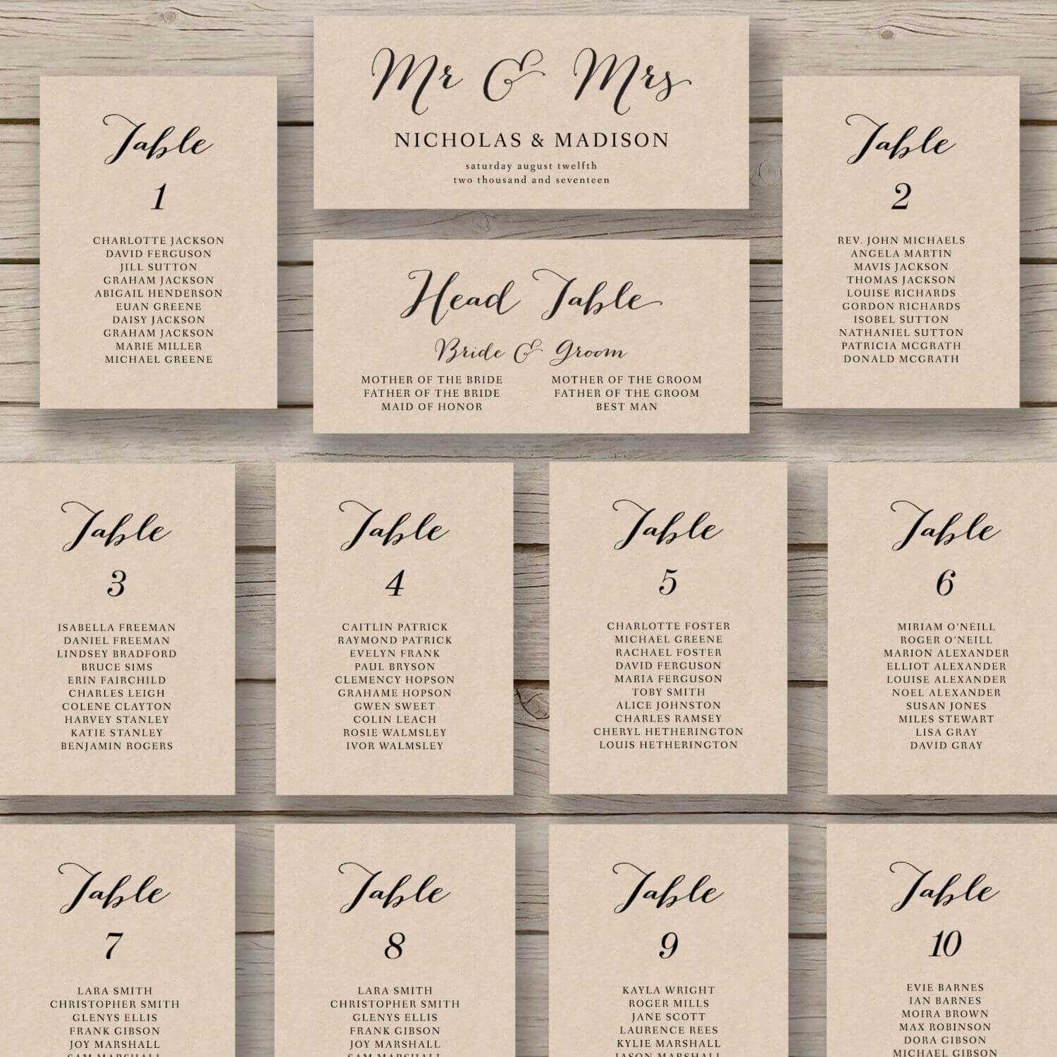 Wedding Seating Chart Template - Printable Seating Chart Pertaining To Wedding Seating Chart Template Word