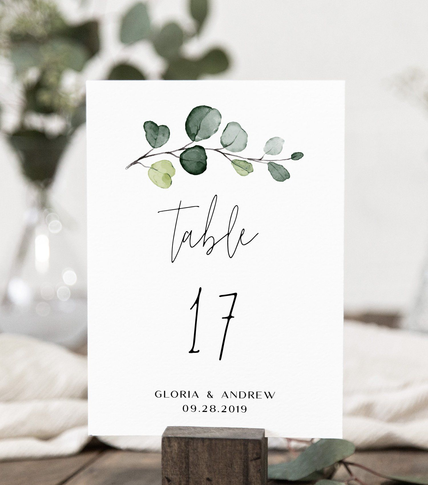 Wedding Table Number Card Template With Hand Painted In Table Number Cards Template
