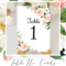 Wedding Table Number Cards Blush Florals Edit Online In Table Number Cards Template
