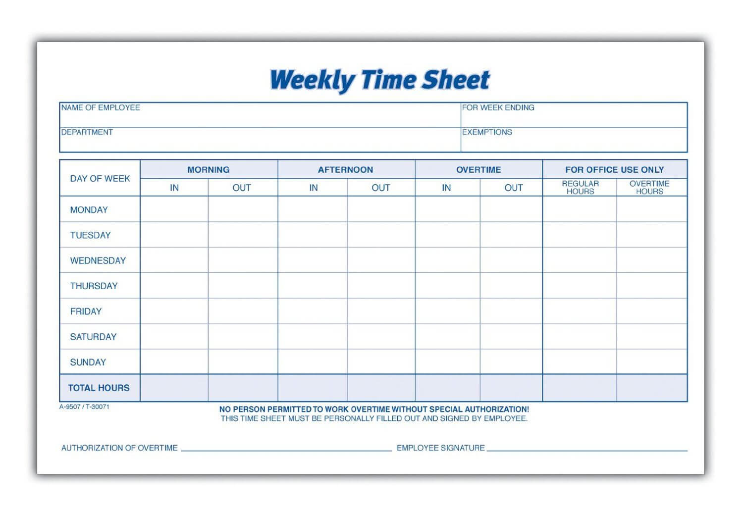 Weekly Employee Time Sheet | Time Sheet Printable, Timesheet Intended For Weekly Time Card Template Free