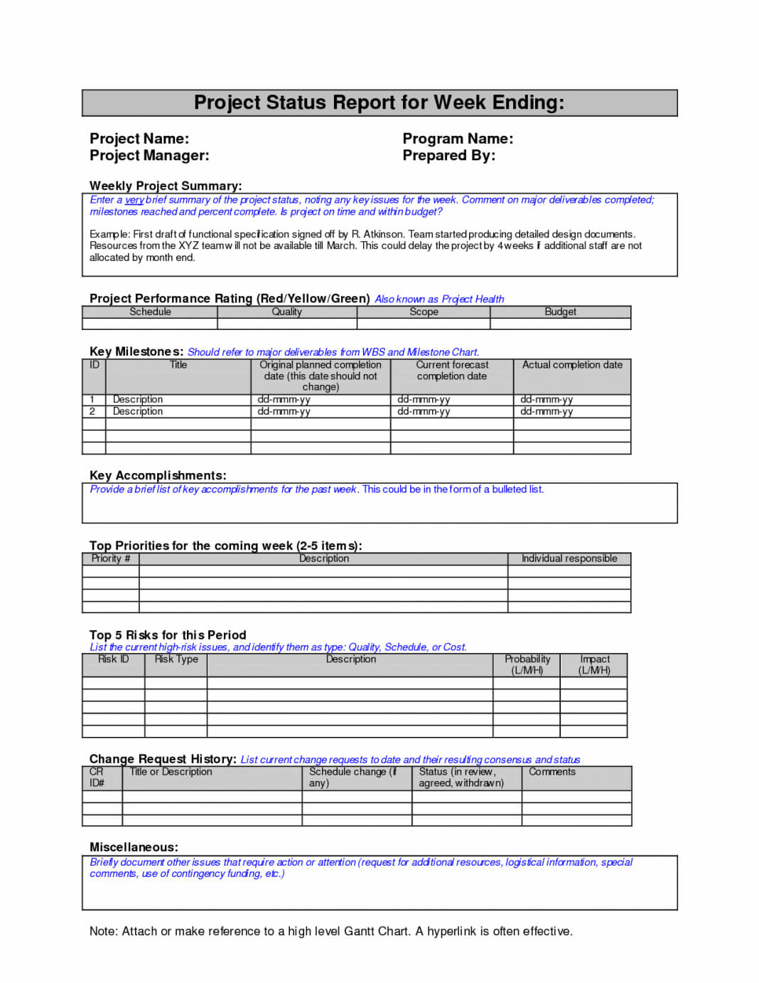 Weekly Eport Template Awesome Status Templates Free Download Intended For Weekly Manager Report Template