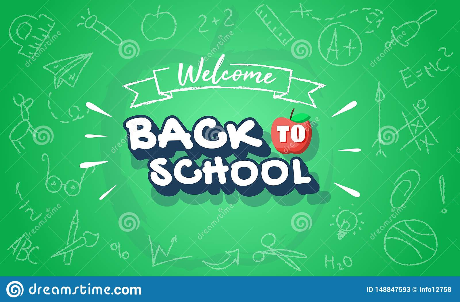 Welcome Back To School Horizontal Banner Template For Web Throughout Welcome Banner Template