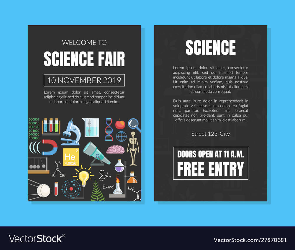 Welcome To Science Fair Invitation Card Template For Science Fair Banner Template