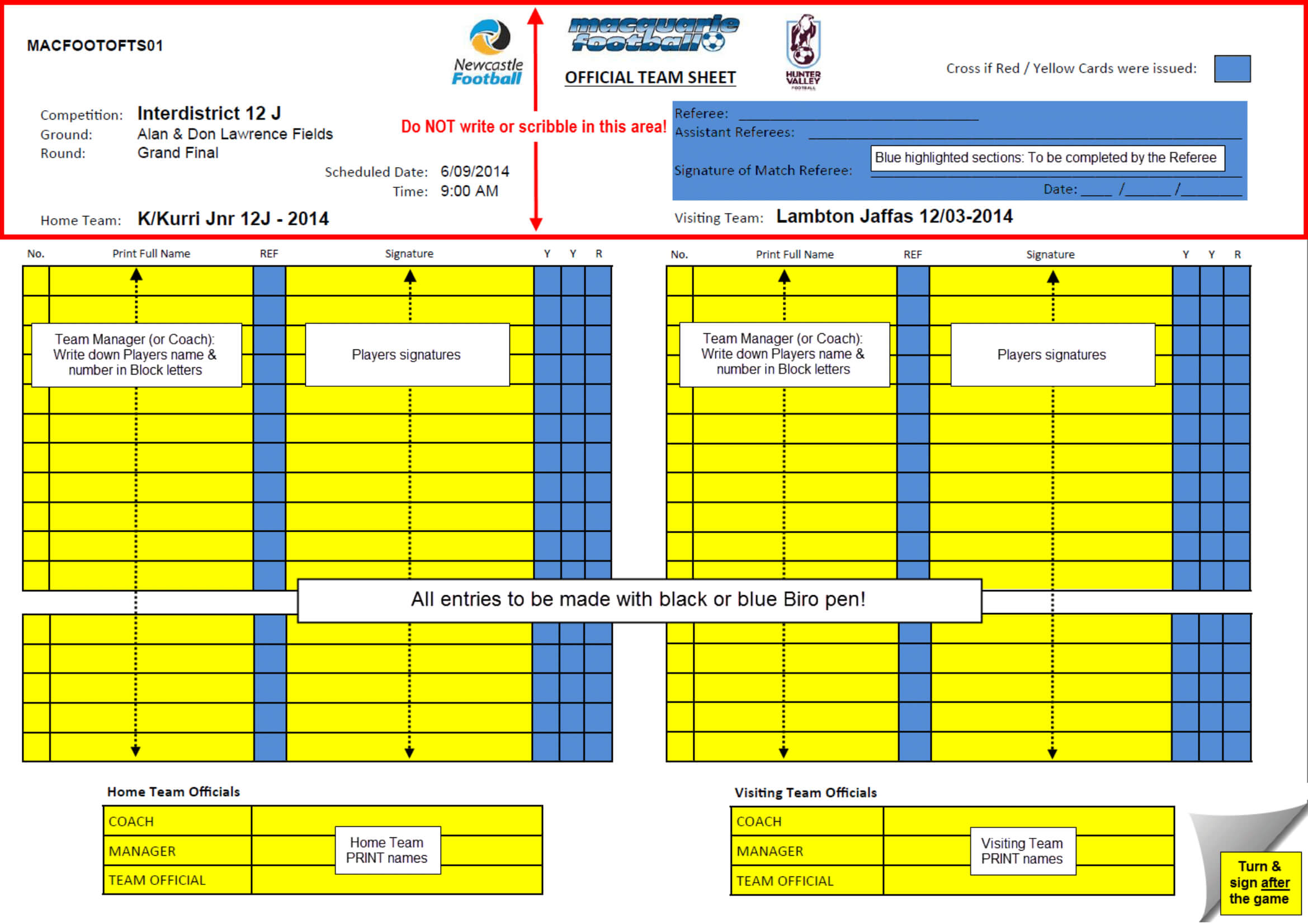 What Do The Referees Write During The Matches? - Sports In Soccer Referee Game Card Template