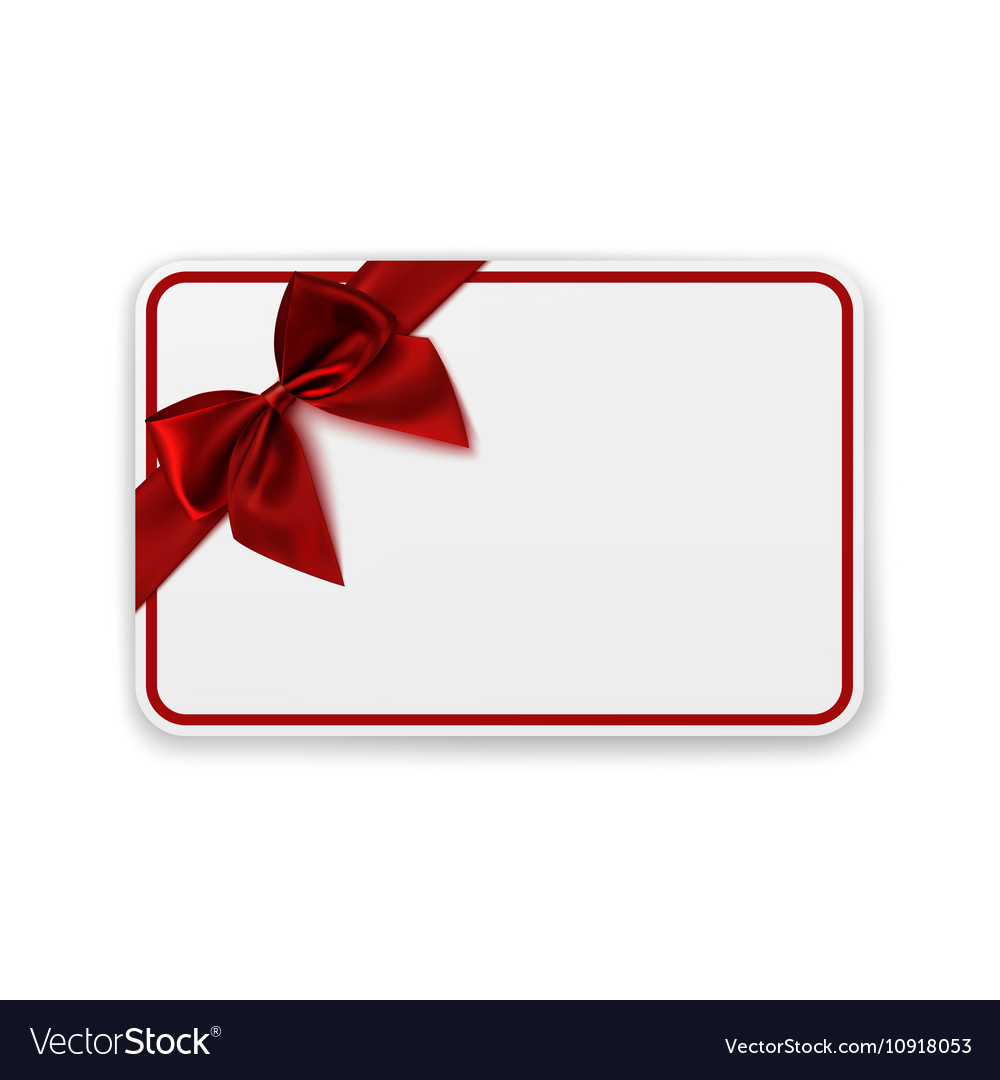 White Blank Gift Card Template In Present Card Template