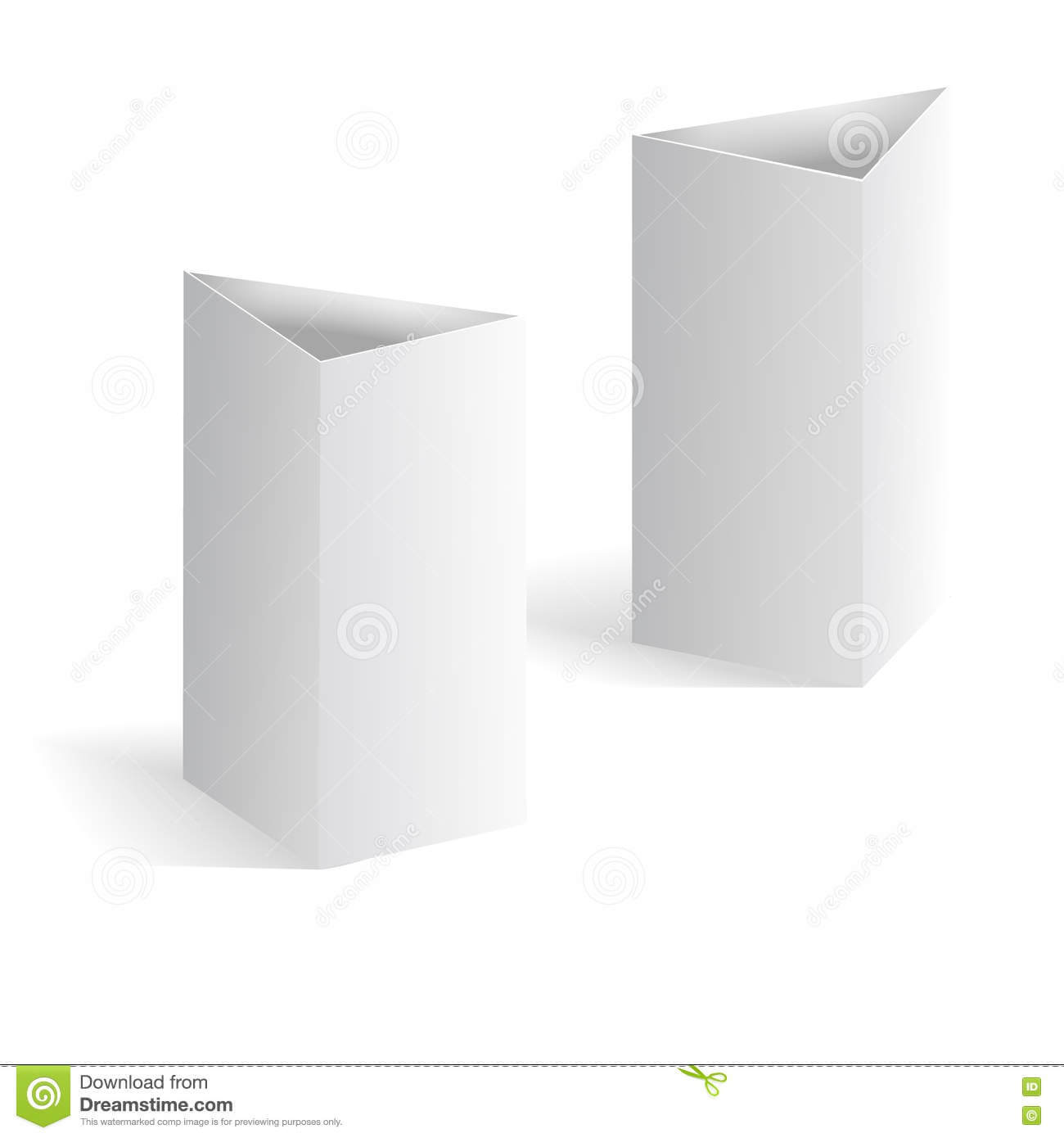 White Blank Table Tent Vertical Triangle Cards On Background Intended For Blank Tent Card Template