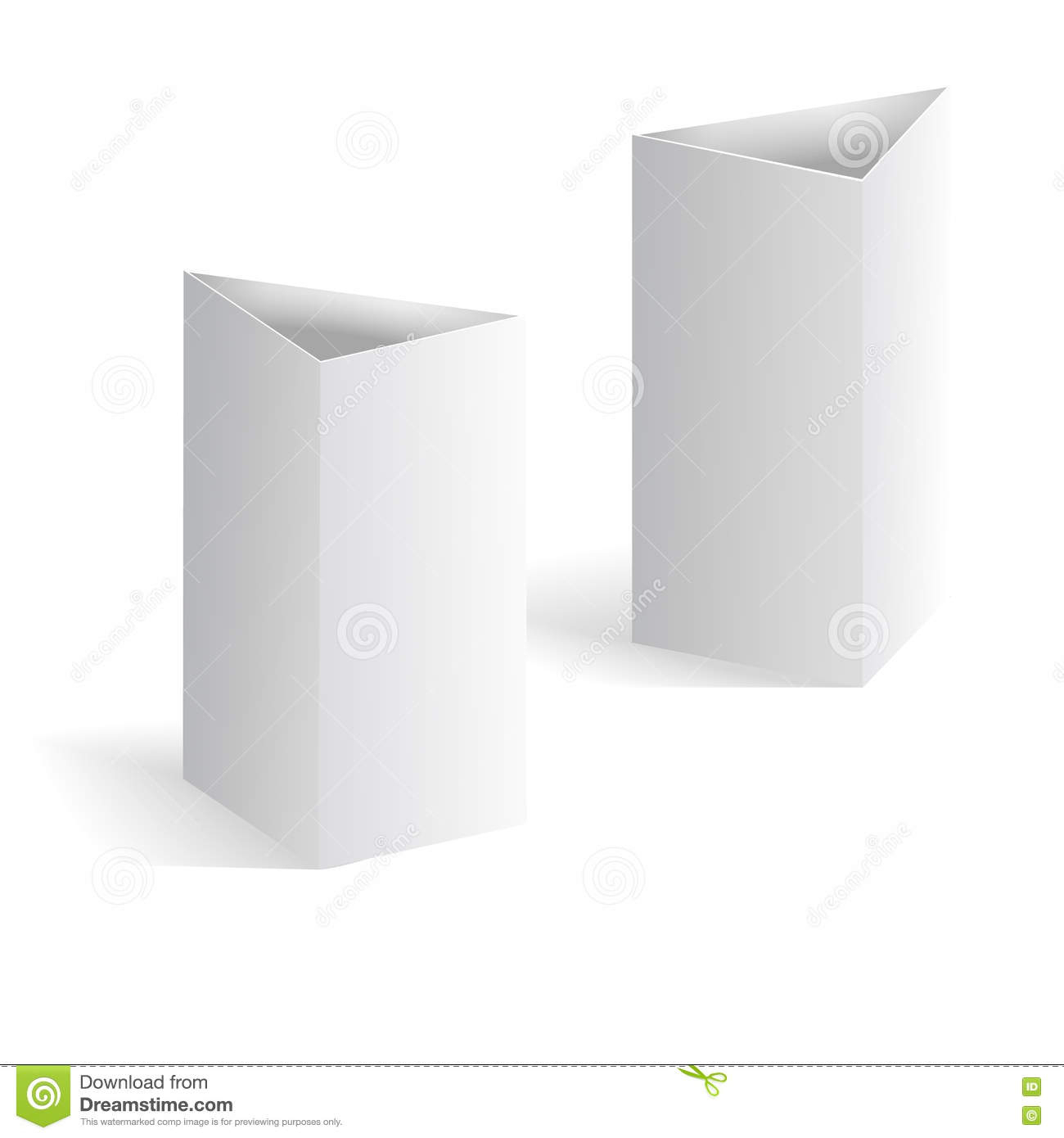 White Blank Table Tent Vertical Triangle Cards On Background With Tri Fold Tent Card Template