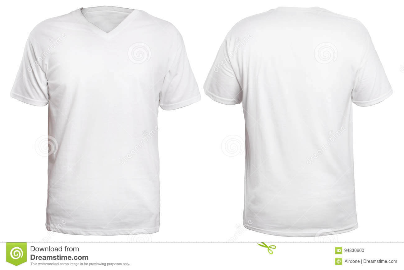 White V Neck Shirt Mock Up Stock Photo. Image Of Space Intended For Blank V Neck T Shirt Template