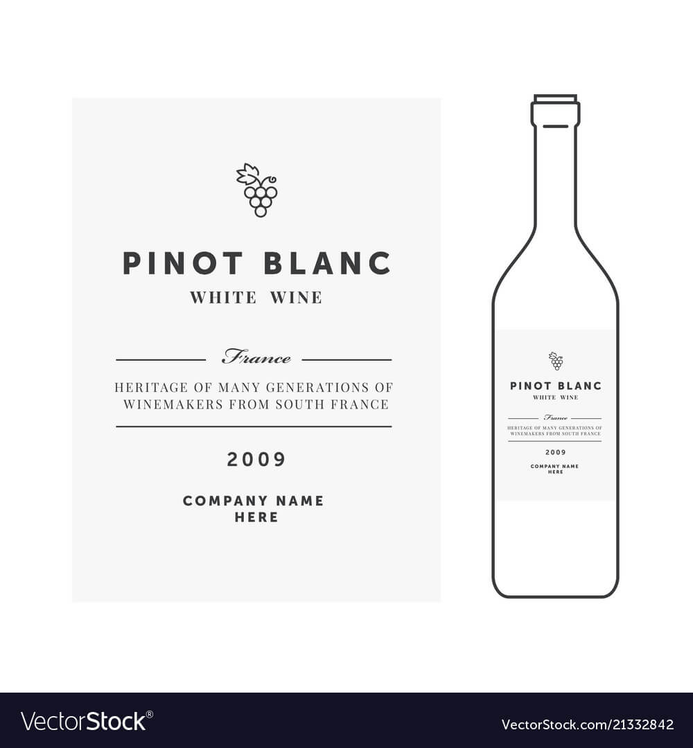 White Wine Label Premium Template Clean Inside Blank Wine Label Template