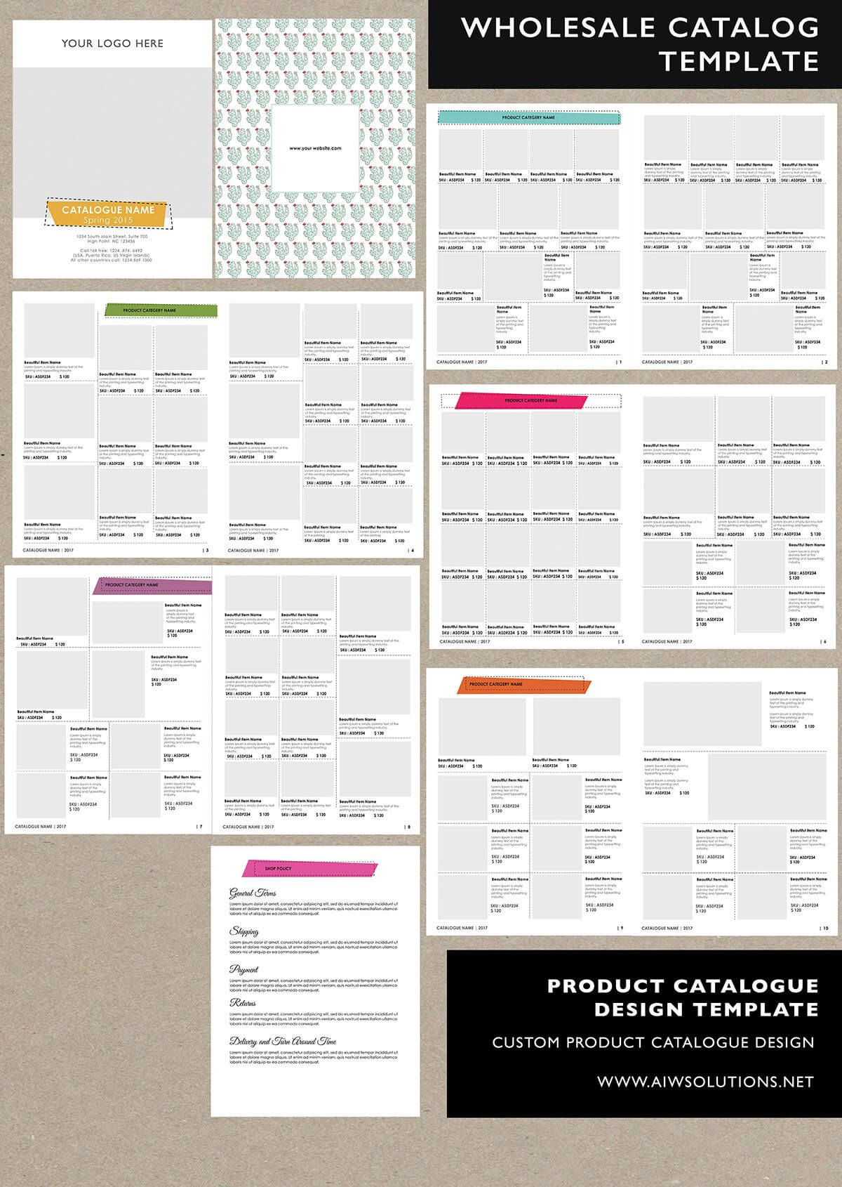 Wholesale Catalog Template Id06 | Catalogue Design Templates Pertaining To Catalogue Word Template