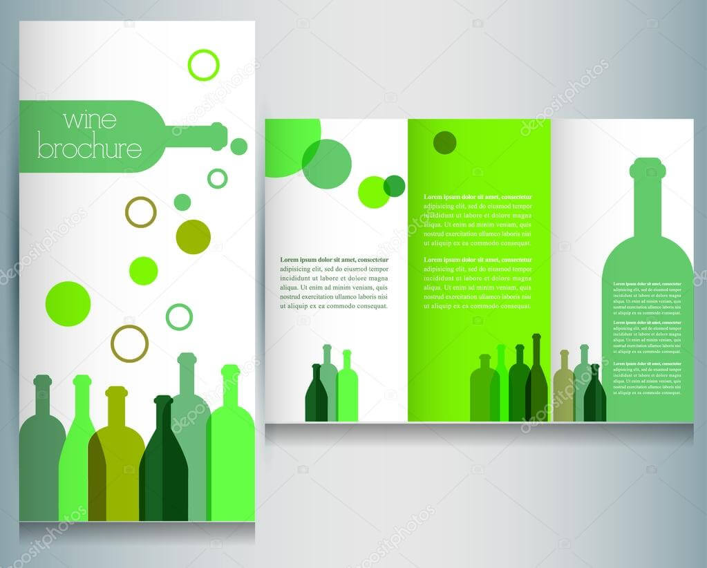 Wine Brochure | Wine Brochure Design Template — Stock Vector Regarding Wine Brochure Template