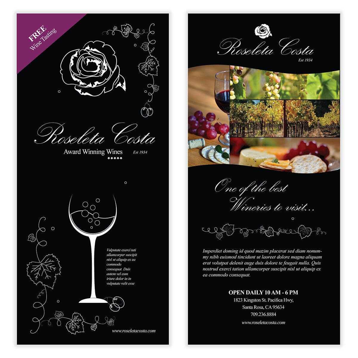 Wine Flyer Template 03 | Flyer Template, Wine, Templates Pertaining To Wine Brochure Template