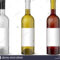 Wine Realistic 3D Bottle With Blank White Label Template Set Regarding Blank Wine Label Template