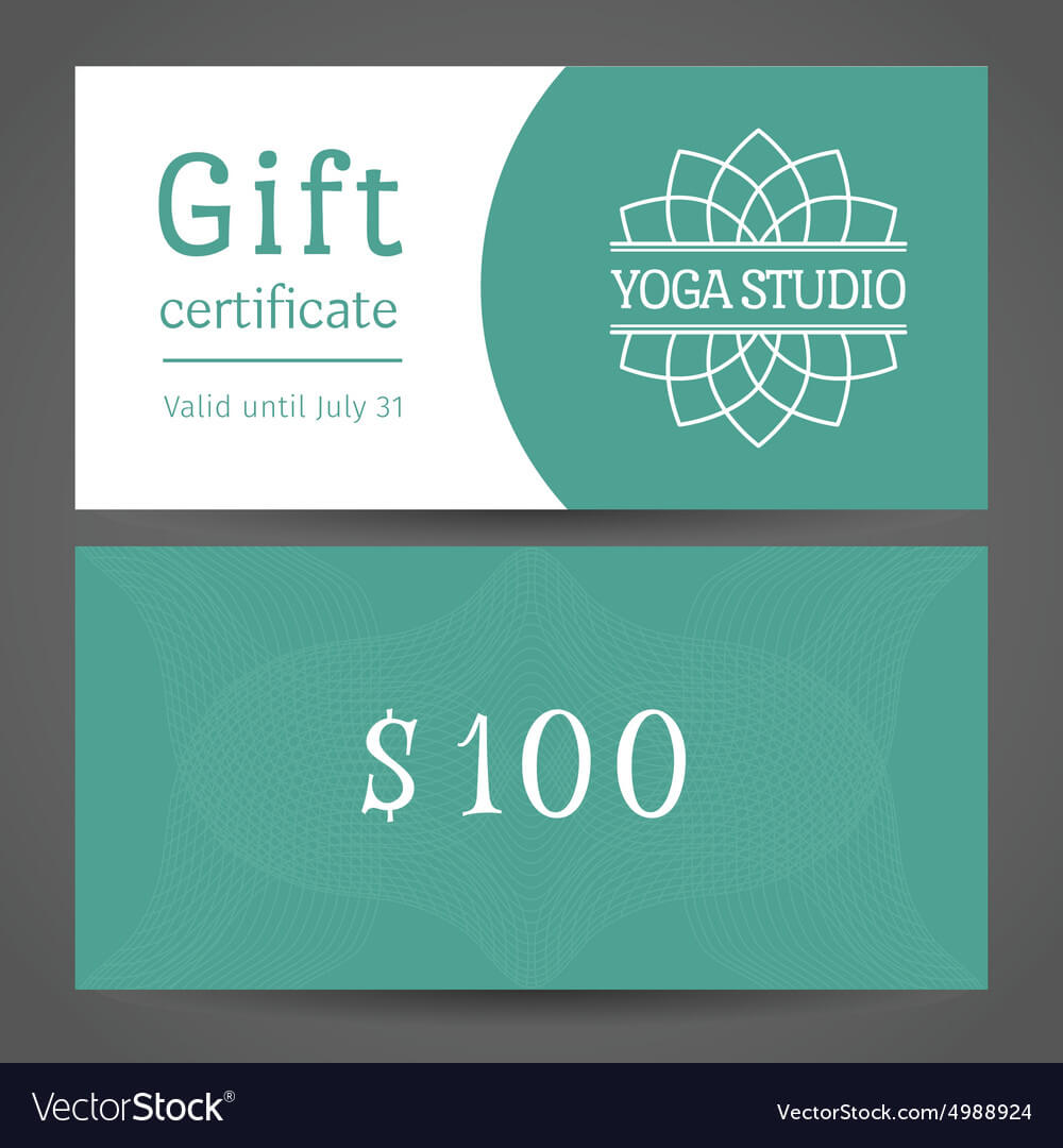 Yoga Studio Gift Certificate Template Throughout Yoga Gift Certificate Template Free