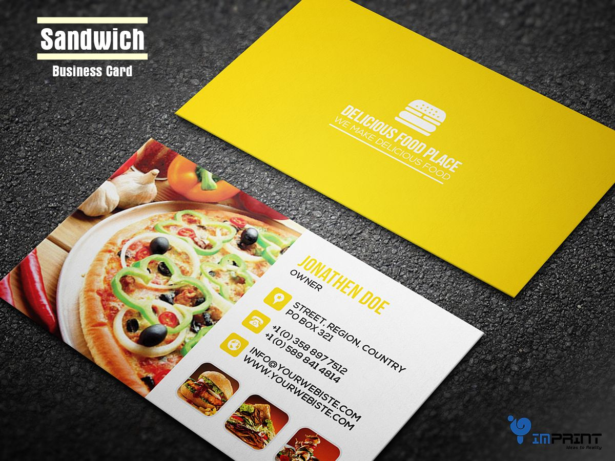 You Must Be Thinking What Is Sandwich Business Card? It's Within Food Business Cards Templates Free