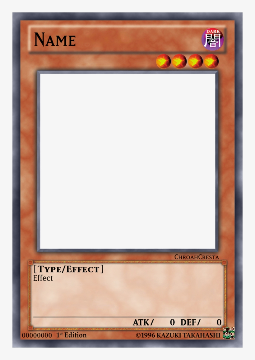 Yugioh Card Template - Yu Gi Oh Template Transparent Png Intended For Yugioh Card Template