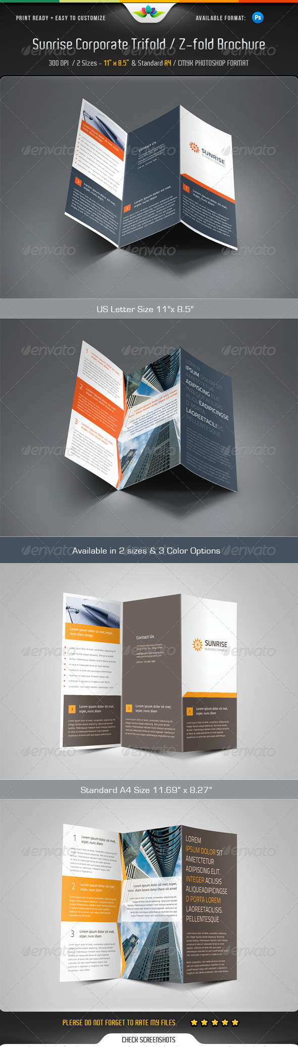 Z Fold Brochure Templates From Graphicriver With Z Fold Brochure Template Indesign